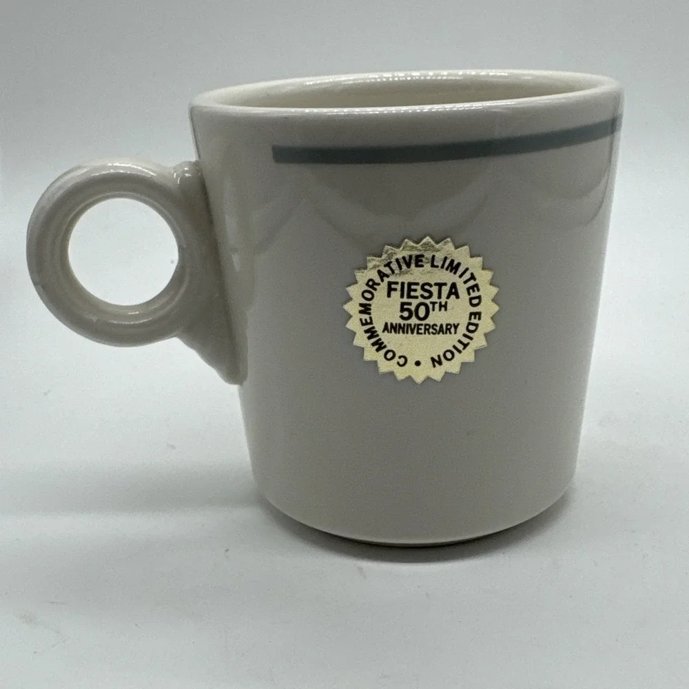 Fiesta 50th Anniversary Commemorative Mug Dancing Lady Gray
